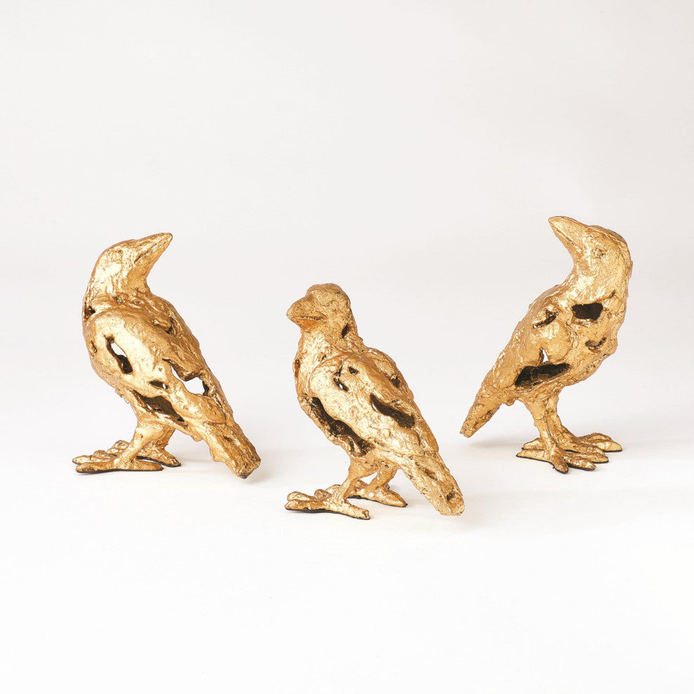 S/3 Deconstructed Birds, Gold Leaf
