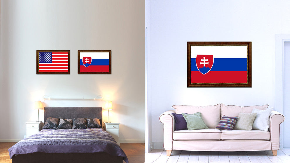 Slovakia Country Flag Canvas Print, 15"x21"