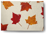 Dancing Leaves  Design Chenille Area Rug, Ivory, 5'x7'
