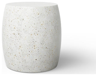 Mixx Pebble End Table, Ivory Terrazzo