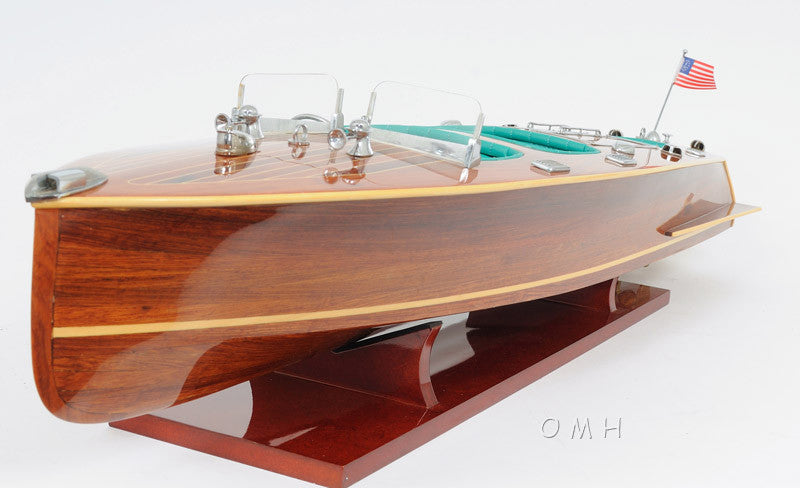 Old Modern Handicrafts B040A Chris Craft Triple Cockpit With Display Case