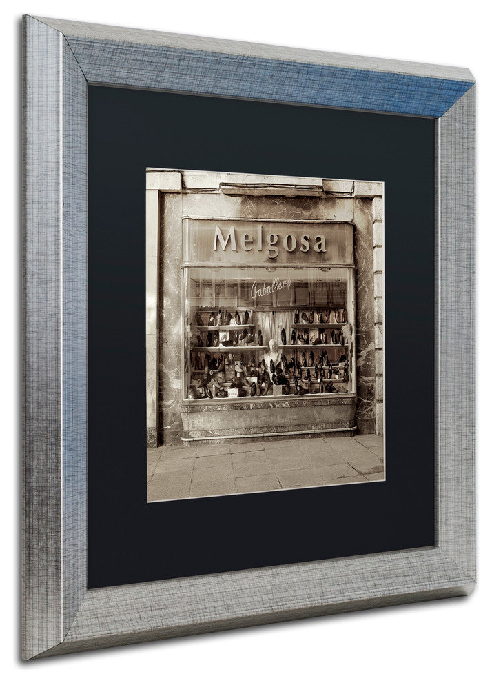 Alan Blaustein ''Borgos II'' Art, Silver Frame, Black Mat, 16x16