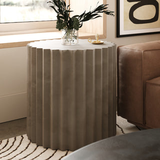 Modrest Evadale - Modern Grey Concrete End Table