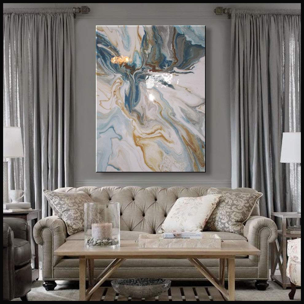 On the Wings of an Angel, Resin Coated Limited Edition Painting by ELOISExxx