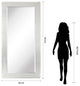 Rectangle Leaner, Large Floor Mirror, 1"-Beveled Center, 80"x40" Wall Mirror