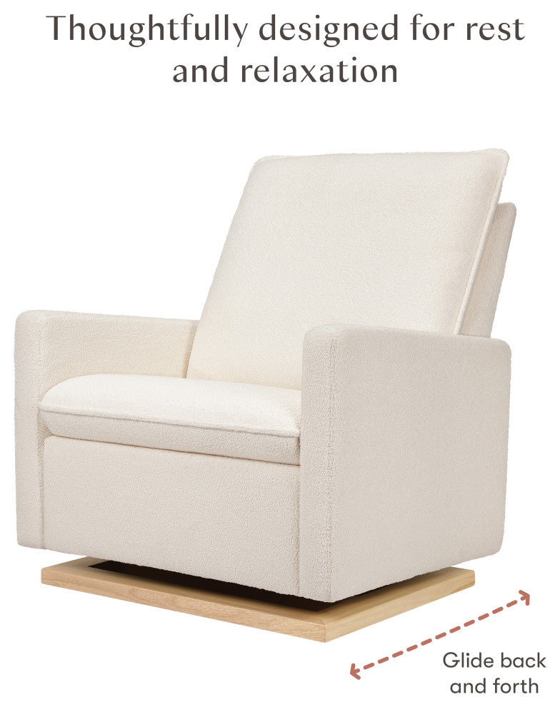 Cali Pillowback Chair and a Half Glider, Water Repellent and Stain Resistant, Chantilly Fleece