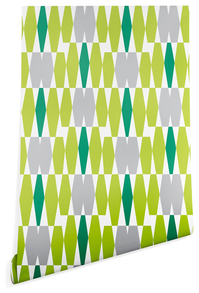 Deny Designs Heather Dutton Abacus Emerald Wallpaper, Green, 2'x8'