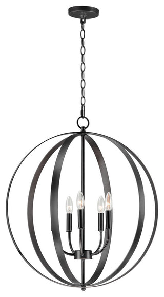 Maxim Lighting Provident 24" 5-Light Chandelier, Black, 10032BK