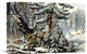 "American Winter Sports - Deer Shooting on The Shattagee" Artwork, 16" x 11"