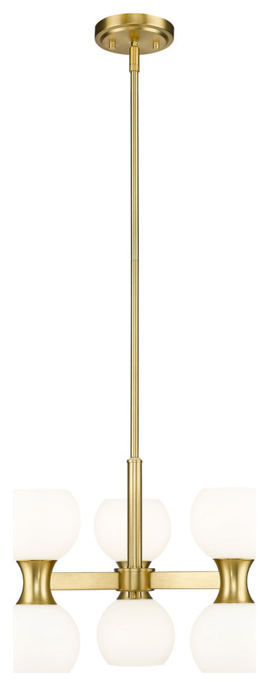 Z-LITE 6-Light Chandelier, Modern Gold