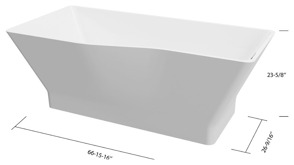 Riga-67" Freestanding Tub No Faucet