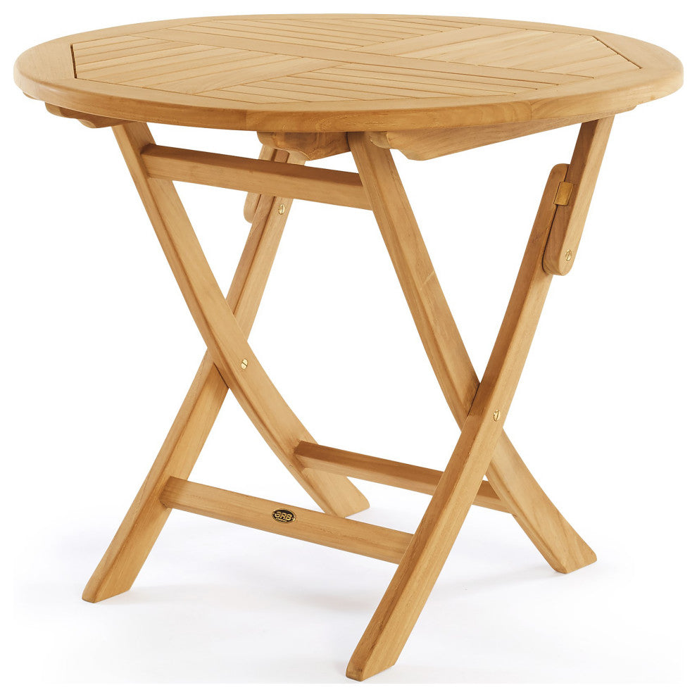 Teak Folding Classic Dining Table - Round 36" (90 cm)