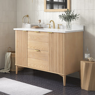 OVE Decors Gabi Single Sink Bathroom Vanity, Rustic Ash, 48", Single Sink