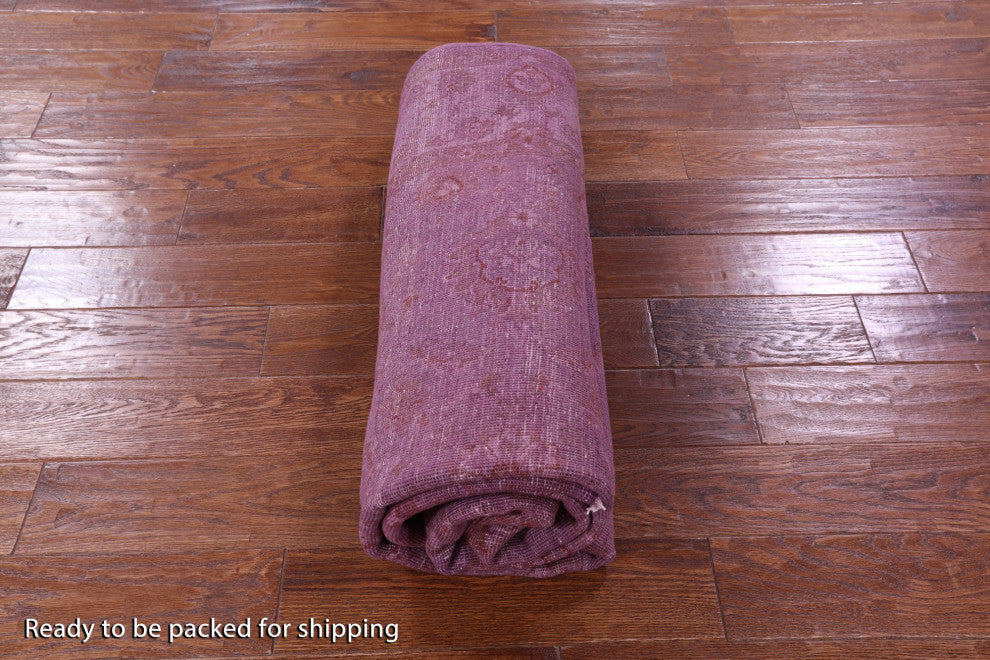 Overdyed Full Pile Hand-Knotted Wool Rug 5' 5" X 7' 9" - Q12722