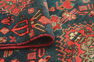 Fine Vintage Distressed Shukura Blue/Rust Runner, 2'5 x 10'0