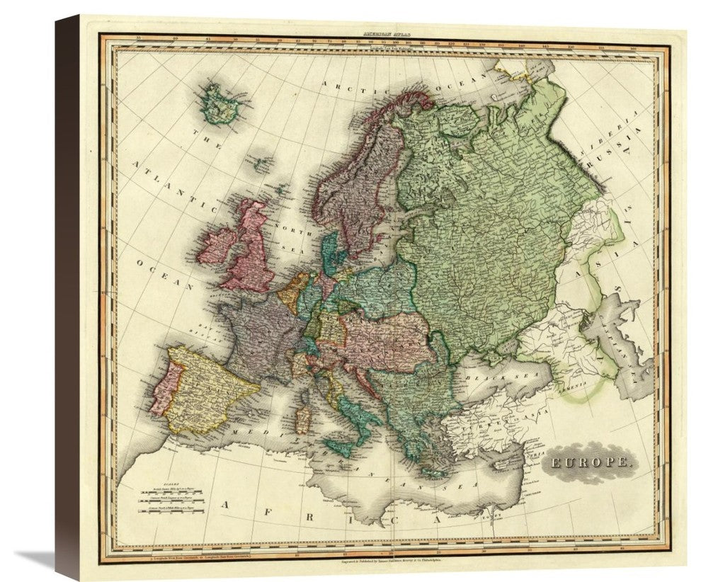 "Europe, 1823" Stretched Canvas Giclee by Henry S. Tanner, 22"x20"