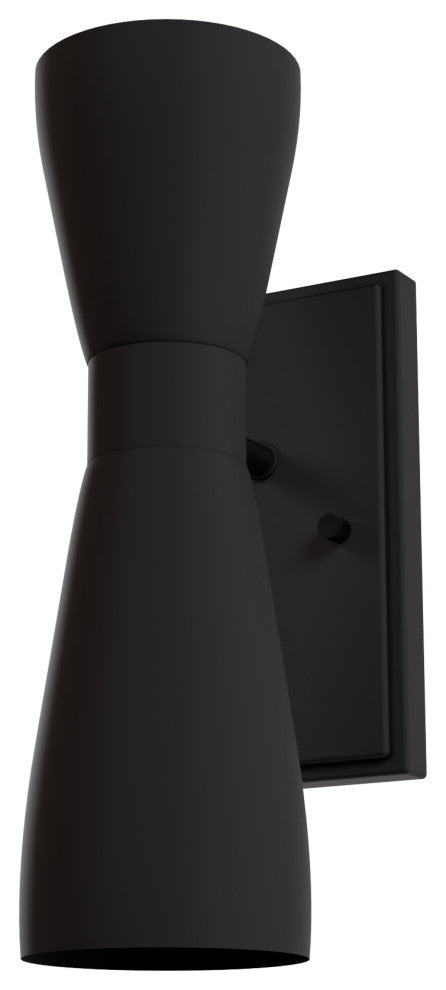 Zola Flat Matte Black 2 Light Sconce Wall Light Fixture