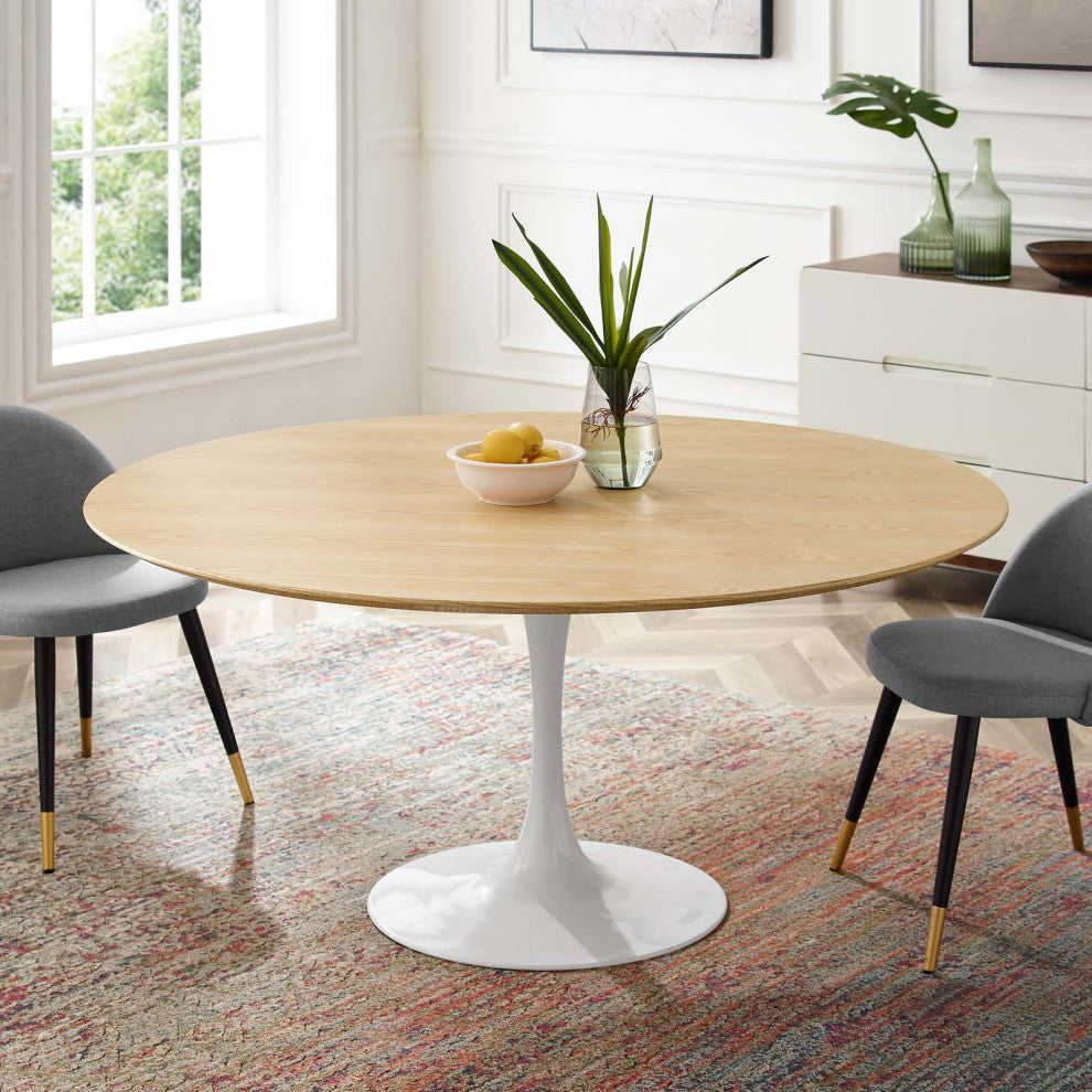 Lippa 60" Dining Table White Natural
