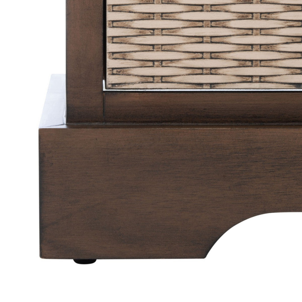 Safavieh Landers 2 Drawer Cushion Bench, Brown