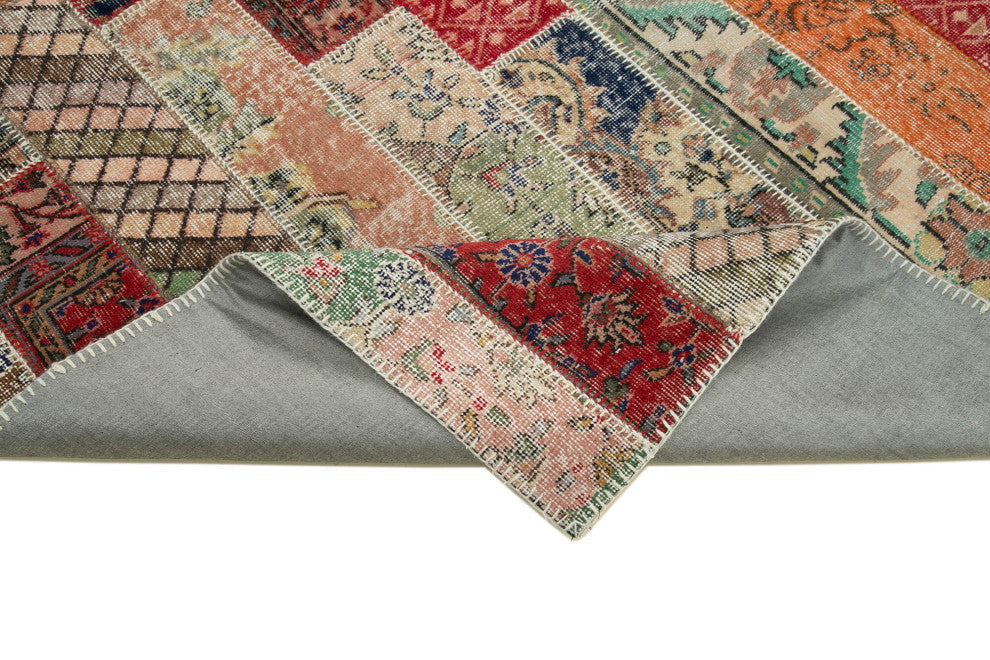 Rug N Carpet - Hand-Knotted Oriental 6' 8" x 10' 0" Overdyed Patchwork Area Rug