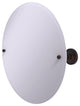 Frameless Round Beveled Edge Tilt Mirror, Venetian Bronze
