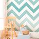 Chevron Peel and Stick Vinyl Wallpaper, Mint, 24" X 60"