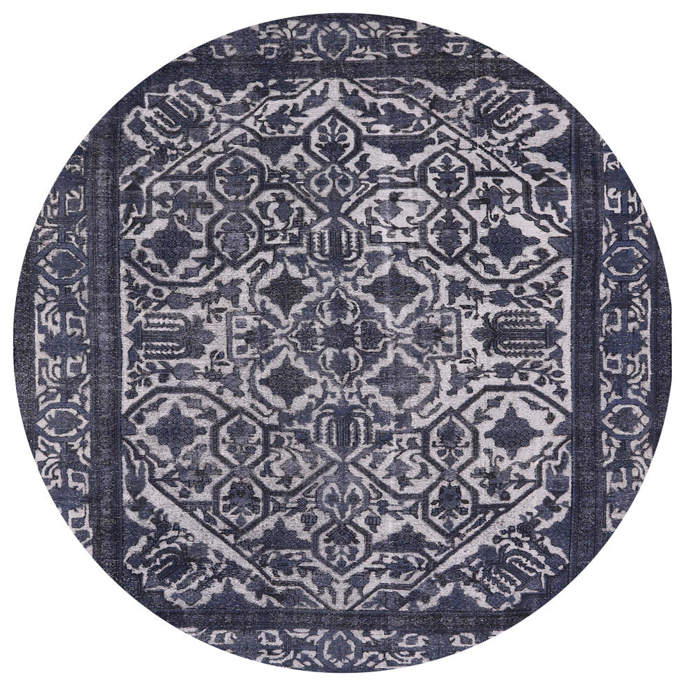 Ahgly Company Indoor Round Mid-Century Modern Area Rugs, 5' Round