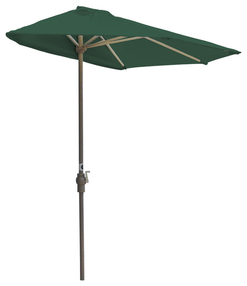 off-The-Wall Brella Half Umbrella, Green, 7.5', Olefin Fabric