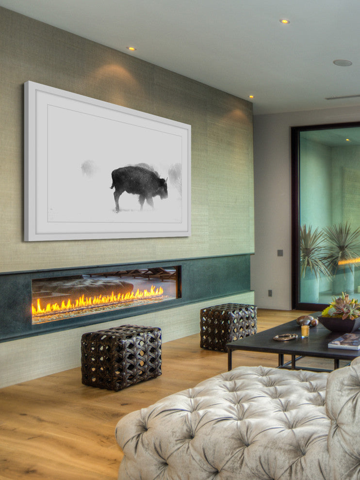 Marmont Hill, "Buffalo Mist" Framed Painting Print, 45x30