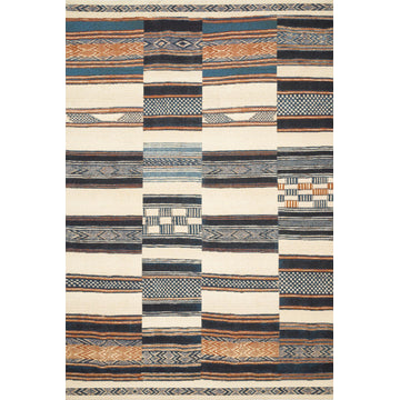 Mika In/out Area Rug by Loloi, Ivory / Multi, 5''3"x7''8"