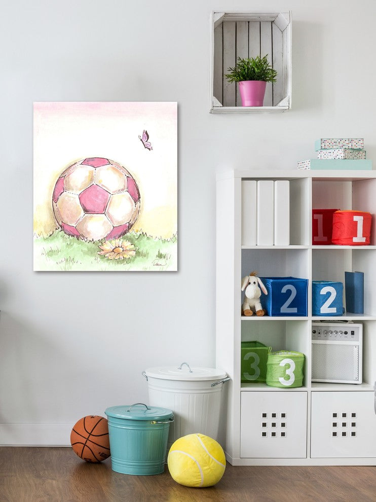 Marmont Hill, "Soccer" by Reesa Qualia Painting Print on Wrapped Canvas, 30x36