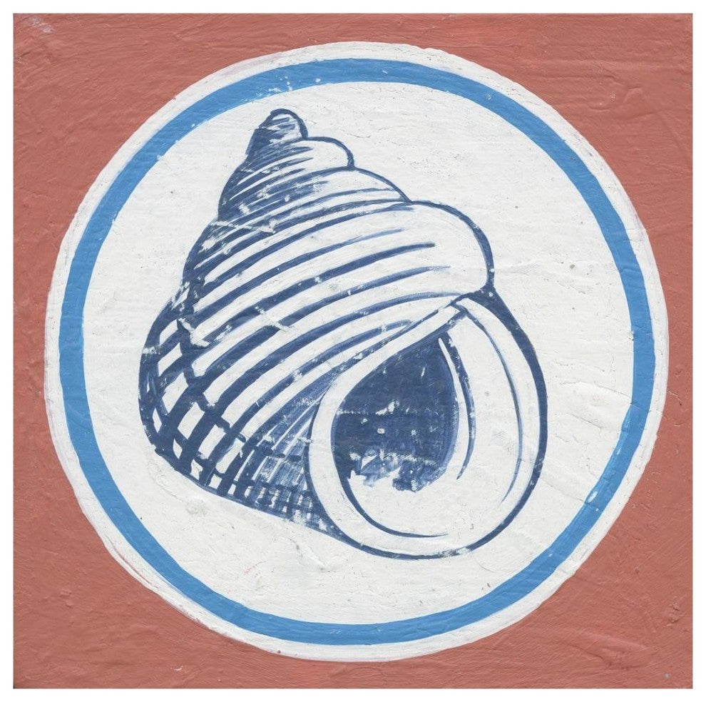 "Summer Shells III" Digital Paper Print by Kathrine Lovell, 38"x38"