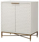 Origins by Alpine White Pearl Wood Bar Cabinet in White