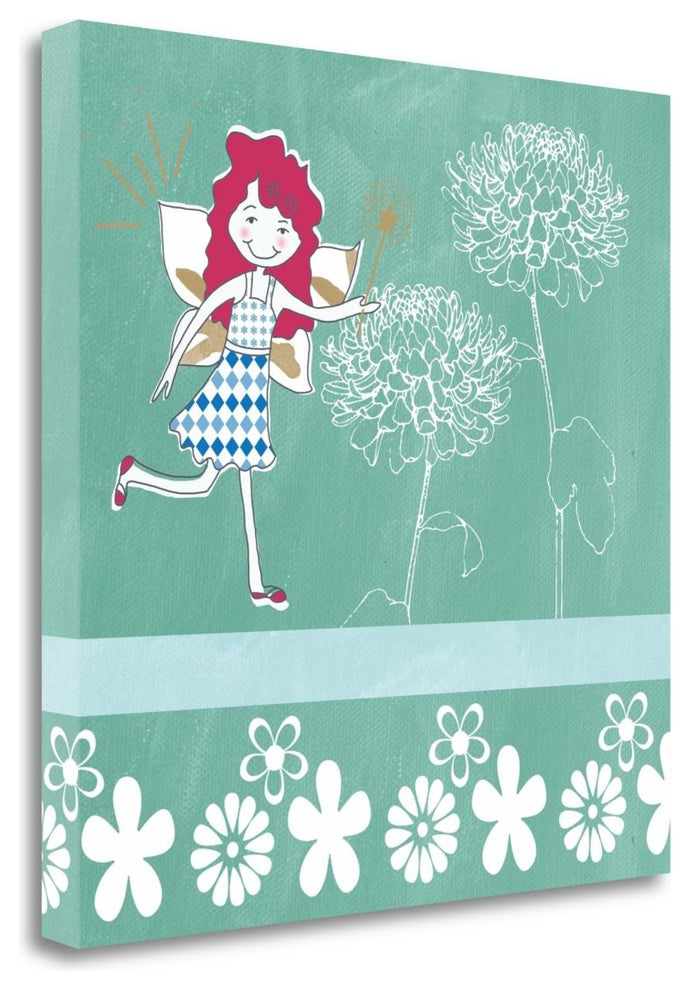 "Blue With Fairy" By Linda Woods, Giclee Print on Gallery Wrap Canvas