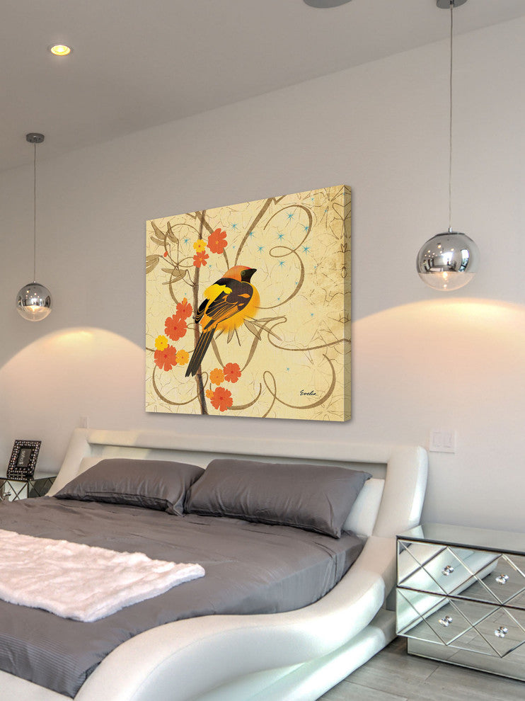 "Hooded Oriole III" Painting Print on Canvas by Evelia