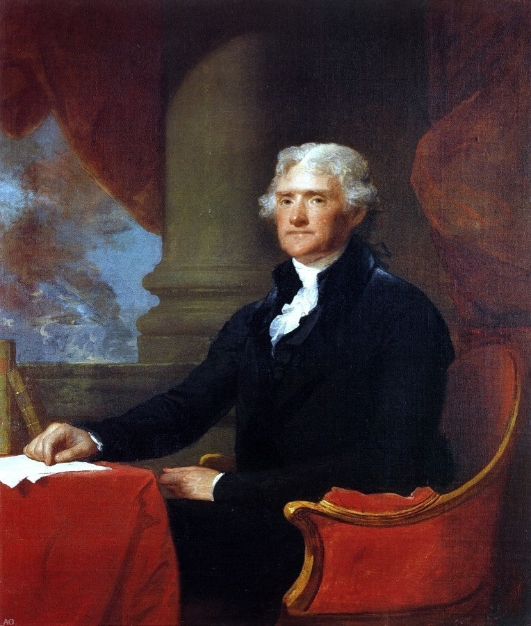 Gilbert Stuart Thomas Jefferson, 20"x25" Wall Decal Print