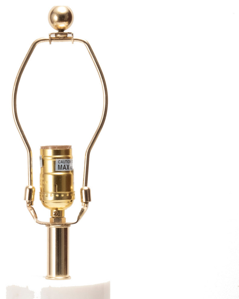 Nuloom Alexa Marble and Iron Aluminium Shade Table Lamp, 23"