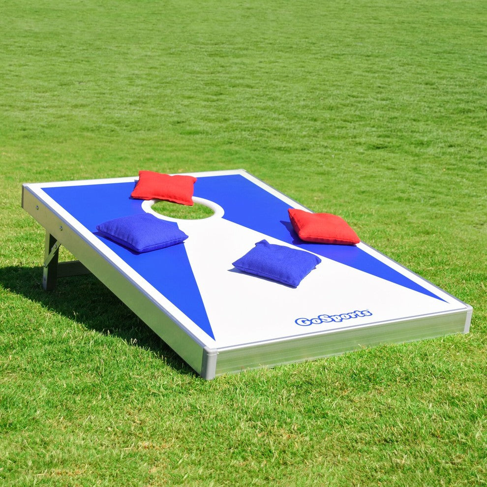 GoSports CornHole Bean Bag Toss Game Set, Red and Blue Edition