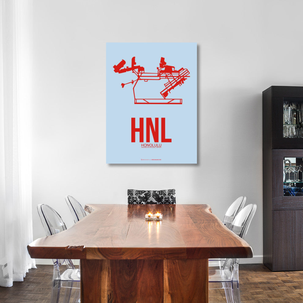"HNL Honolulu Poster 1" Fine Art Print