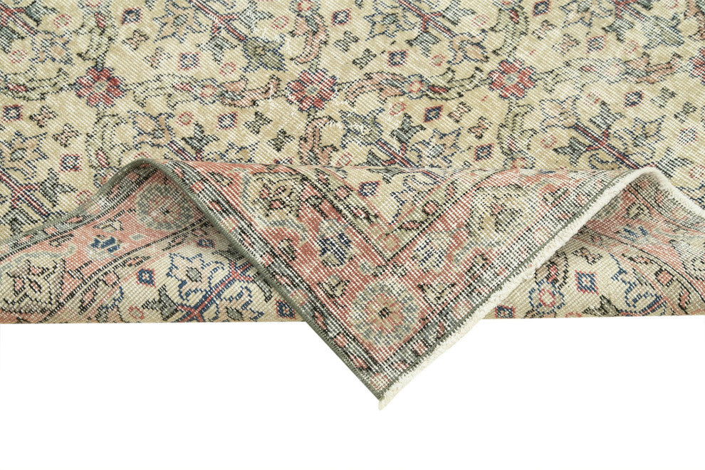 Rug N Carpet - Handmade Oriental 3' 9" x 7' 0" Vintage Small Area Rug
