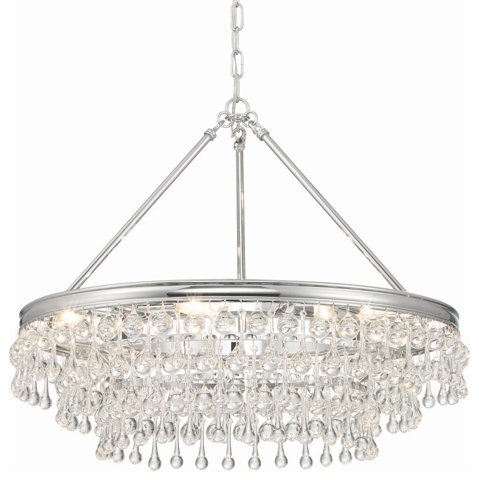 Crystorama Lighting Group 237 Calypso 6 Light 25"W Crystal - Polished Chrome
