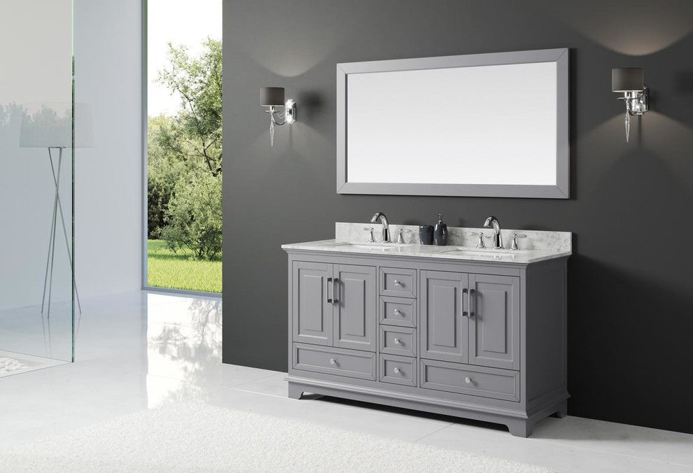 60" Double Sink Bathroom Vanity Base