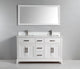 Vanity Art Vanity Set With White Stone Top, 60", White, Standard Mirror