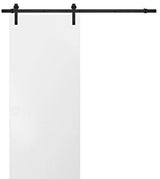 Sliding Barn Door 24 x 80 & Rail 6.6FT| Planum 0010 White Silk|