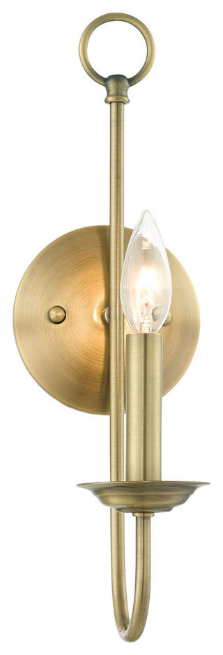 Livex Lighting Estate 1 Light Antique Brass Single Sconce