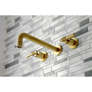 KS8027ML Two-Handle Wall Mount Tub Faucet, Brushed Brass