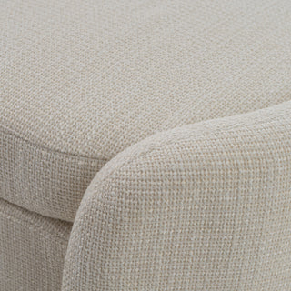 Modrest Erin Modern Cream Fabric Storage Ottoman