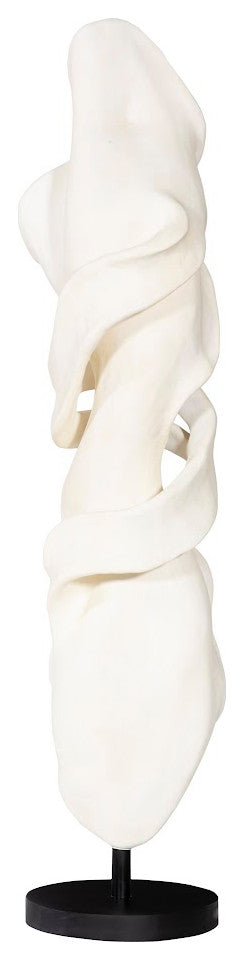 Cast Dancing Sculpture, Pirouette, Faux Bleached