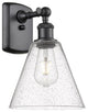 Innovations 516-1W-BK-GBC-84 1 Light 8" Sconce, Matte Black