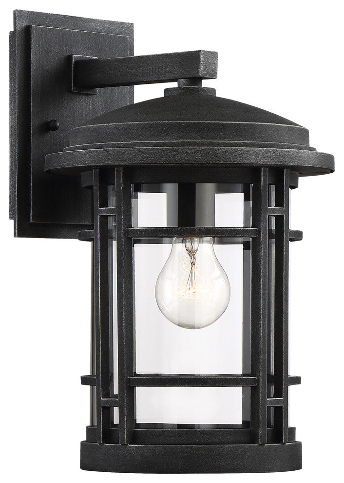 Barrister 1 Light Outdoor Wall Lantern, Weathered Pewter, Large